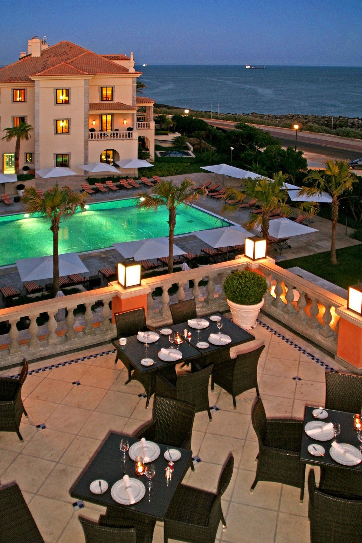 Grande Real Villa Italia Hotel & Spa Віавіа Restauracja zdjęcie The pool at the hotel